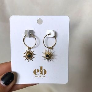 Golden Spiky Mini Hoop Earrings